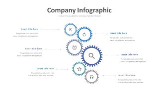 蓝色齿轮商务PPT图表-13