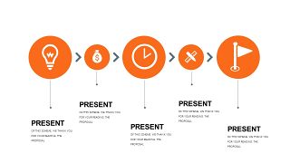 橙色简约通用PPT图表-5