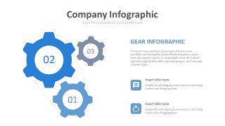 蓝色齿轮商务PPT图表-4