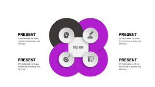 紫色系通用商务PPT图表-1