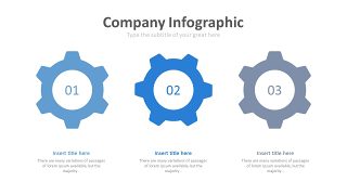 蓝色齿轮商务PPT图表-6