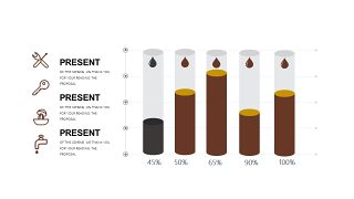 咖啡色数据分析PPT图表-26