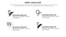 灰色SWOT分析图表-29