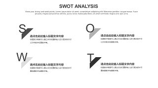 灰色SWOT分析图表-29