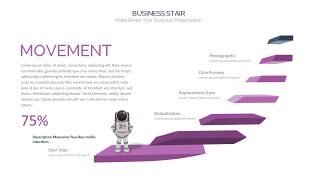 紫色台阶商务PPT图表-12