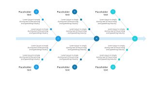 蓝色鱼骨图PPT图表-15