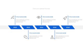 蓝色通用时间轴PPT图表-6