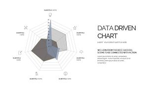 灰色雷达图PPT图表-28