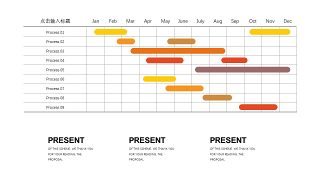 橙色系并列关系PPT图表-28