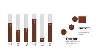 咖啡色数据分析PPT图表-16