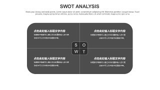 灰色SWOT分析图表-23