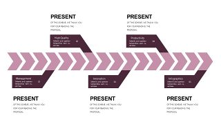 深紫色系商务PPT图表-20