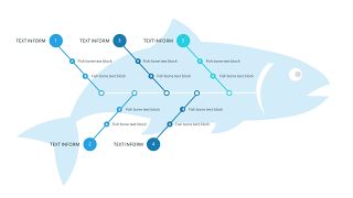 蓝色鱼骨图PPT图表-29