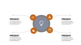 橘灰配色商务PPT图表-7