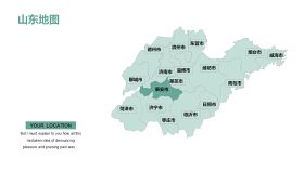 部分省份山东地图PPT图表-5