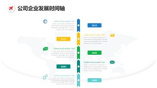 简约公司企业发展时间轴图表设计PPT模板-2