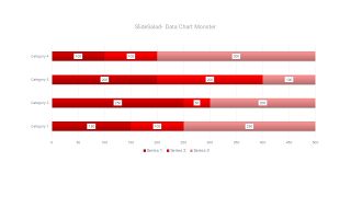 红色数据统计PPT图表-5