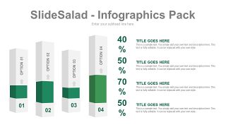 绿色百分比信息PPT图表-4