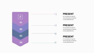 紫罗兰色并列关系PPT图表-25