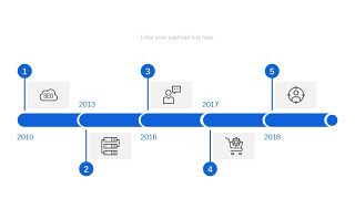 蓝色通用时间轴PPT图表-4