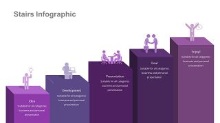 紫色台阶商务PPT图表-20