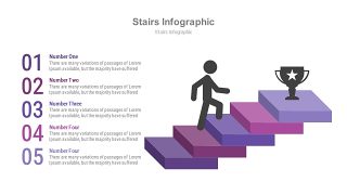 紫色台阶商务PPT图表-18