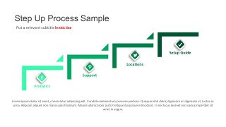 绿色流程图PPT图表-3