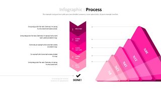 玫红色对比关系立体商务PPT图表-18