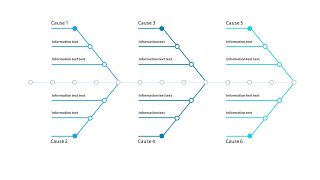 蓝色鱼骨图PPT图表-17