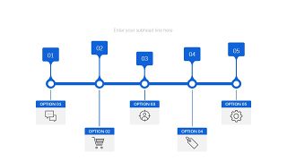 蓝色通用时间轴PPT图表-27