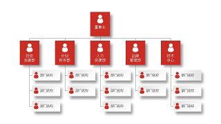 深红组织结构PPT图表-19