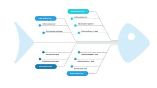 蓝色鱼骨图PPT图表-24