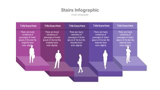 紫色台阶商务PPT图表-7
