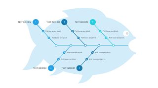 蓝色鱼骨图PPT图表-11