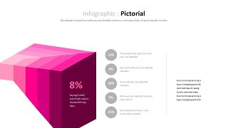 玫红色对比关系立体商务PPT图表-24