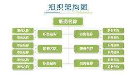 绿色组织结构PPT图表-15
