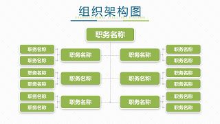 绿色组织结构PPT图表-15