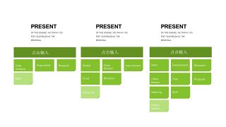 阳光绿立体商务品牌PPT图表-5