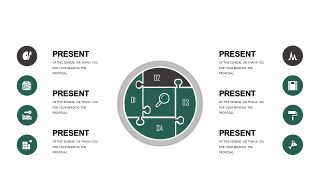 墨绿色创意设计PPT图表-5