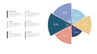 圆形饼状图PPT图表4