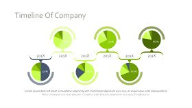 绿色时间轴PPT图表-16