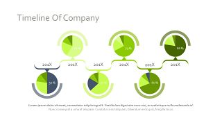 绿色时间轴PPT图表-16