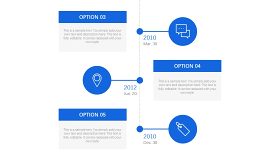 蓝色通用时间轴PPT图表-11