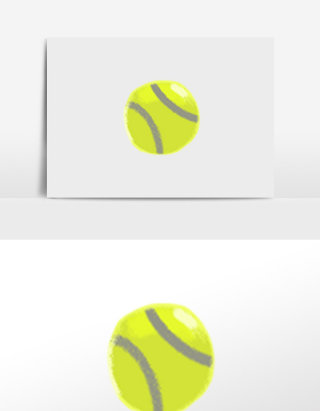 清新唯美手绘户外运动网球元素背景