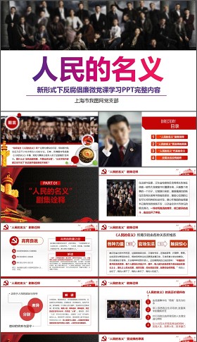 人民的名义反腐反贪党政机关专题PPT学习