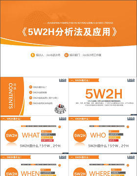 5W2H分析法及应用培训PPT框架完整