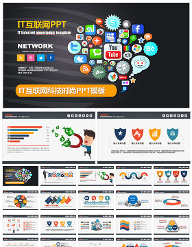IT互联网手机APP电商PPT模板