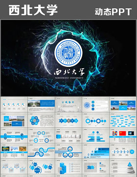 西北大学课件毕业论文答辩动态PPT模板