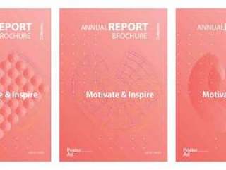 Abstract cover template poster set