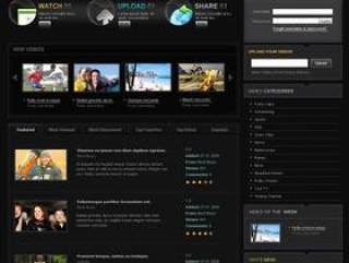 一款视频分享网站css+xhtml网页模板